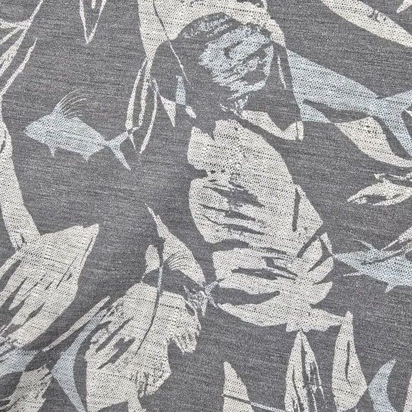 Huk Shirt‎ Mens Medium Gray Button Up Short Sleeve Performance Fishing Outdoors - Picture 5 of 13